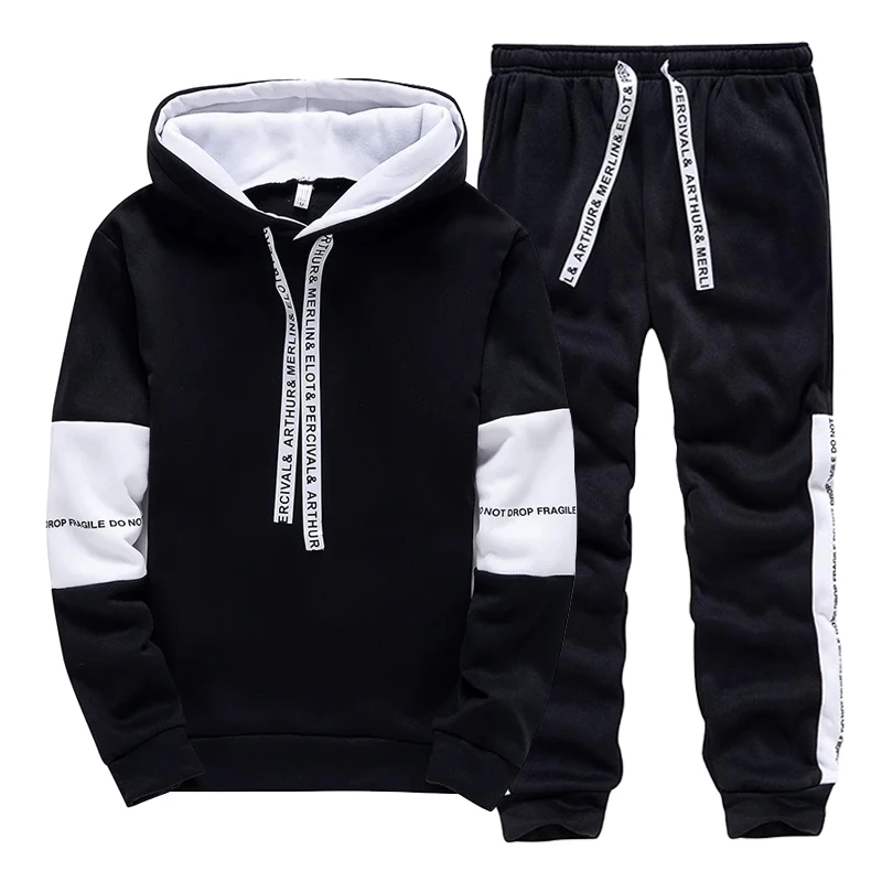 Men'S Fashion Clothing - Черно-белый мужской спортивный костюм: модные повседневные