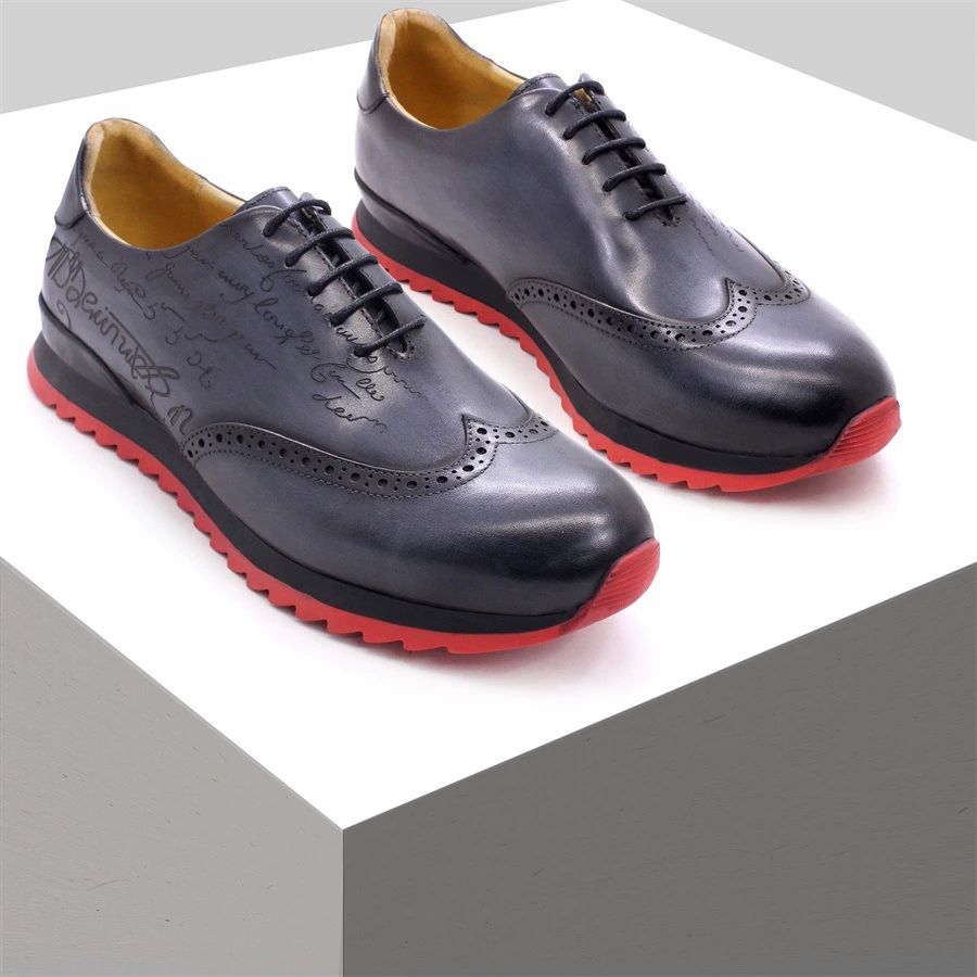 Oxford Shoes Brogue - Роскошные дизайнерские мужские кроссовки-оксфорды из коровьей