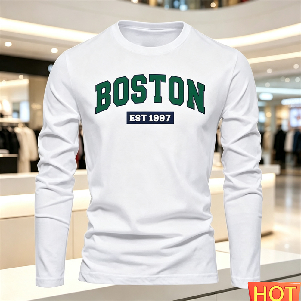 Mens Fashion Top - Мужская футболка с длинными рукавами на