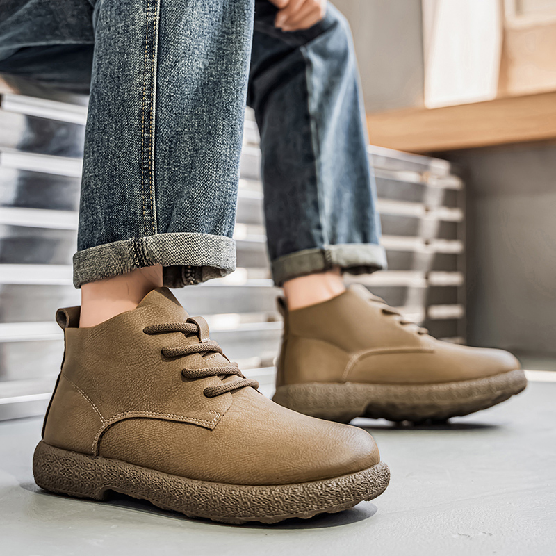 Men'S Fashion For 30 Year Olds - Мужские ботильоны Коричневые короткие ботинки Роскошная