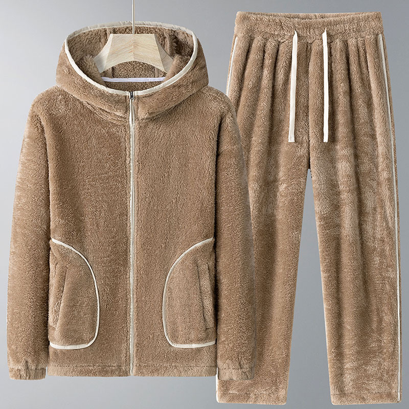 Men'S Fashion Zipper Hoodie - Новый мужской зимний комплект 2026: худи