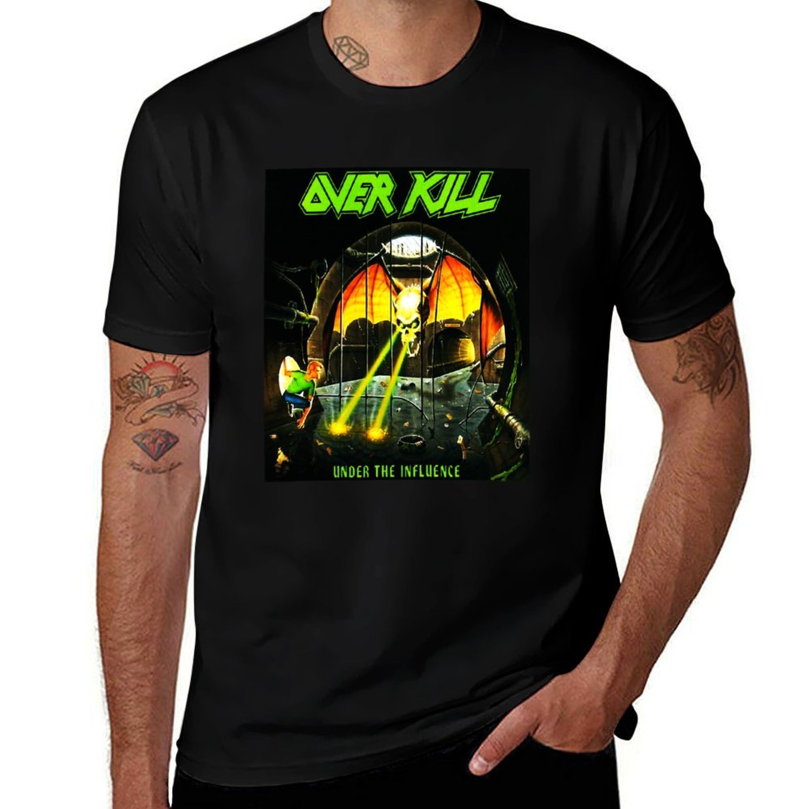 Men'S Fashion Genres - Футболка Overkill Band Metal Popular Genres