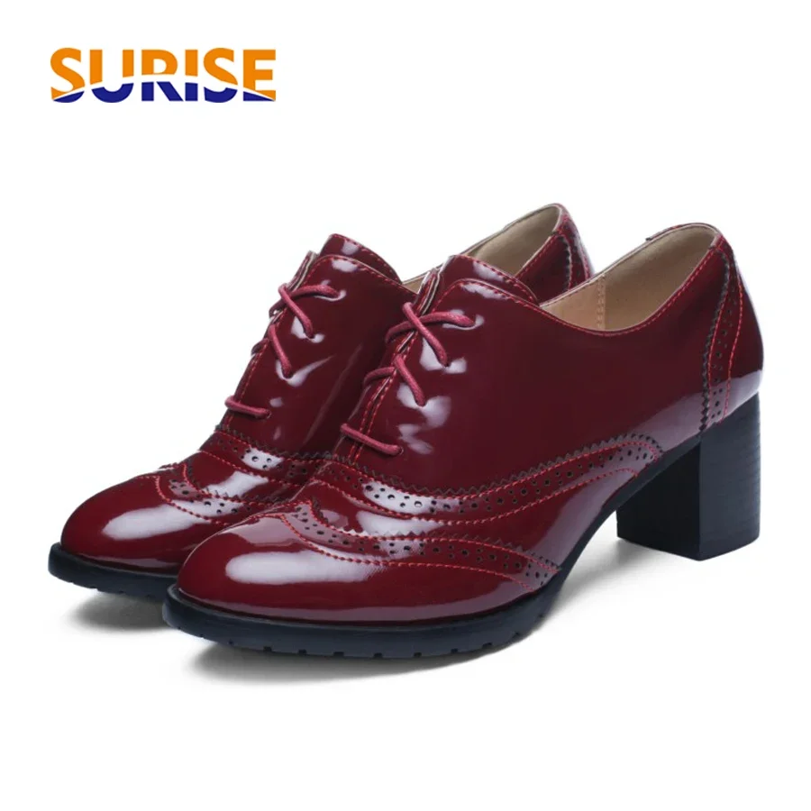 Oxford Shoes Brogue - Женские оксфорды в британском стиле, синие,
