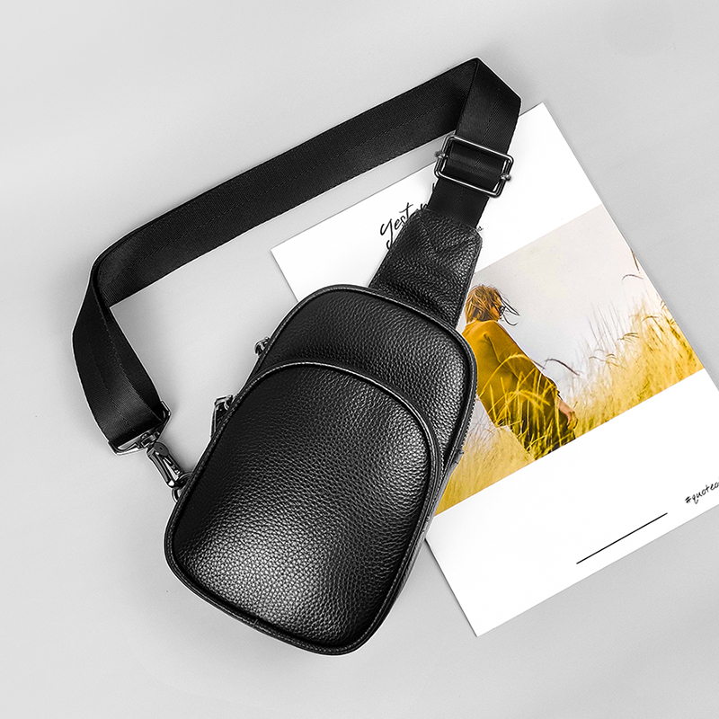 Fashion Harness Men - Маленькая сумка-слинг из натуральной кожи, повседневный