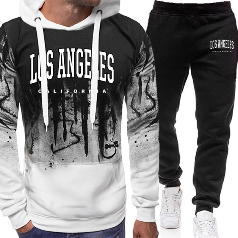 Men'S Fashion Clothing - Модный мужской спортивный костюм с принтом,