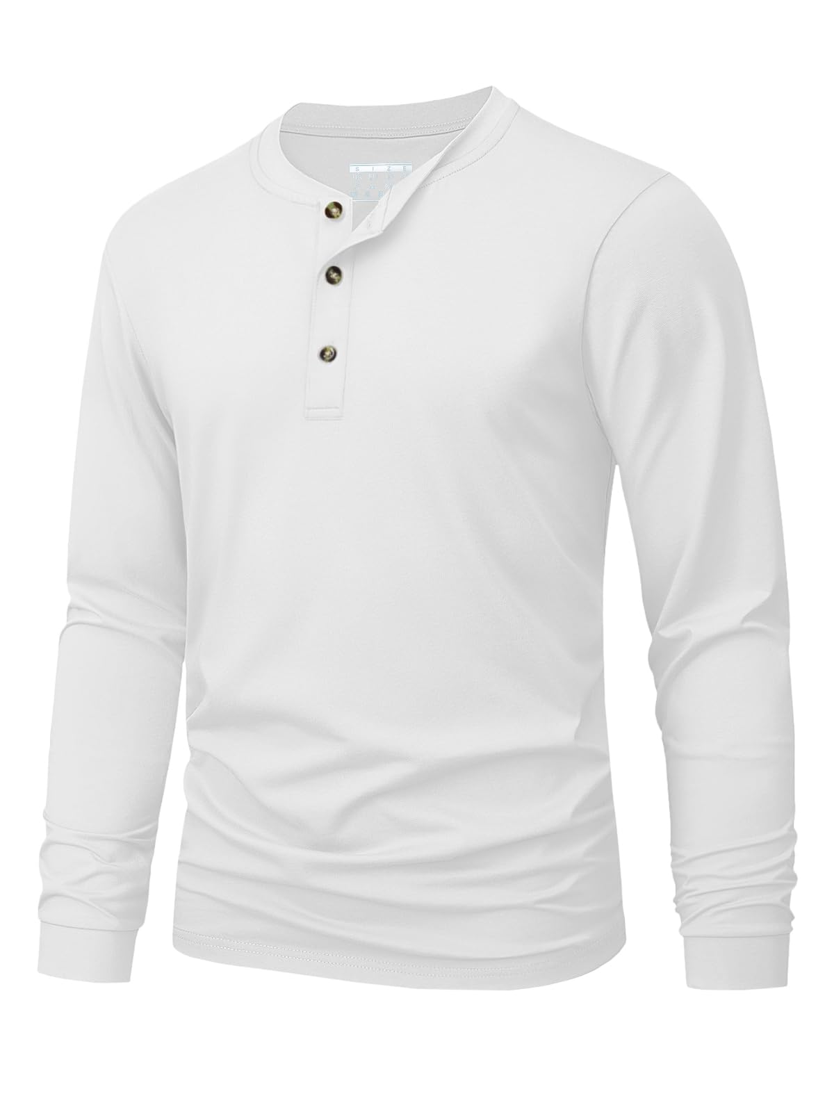 Mens Fashion Top - Мужская футболка-хенли, простая однотонная футболка с