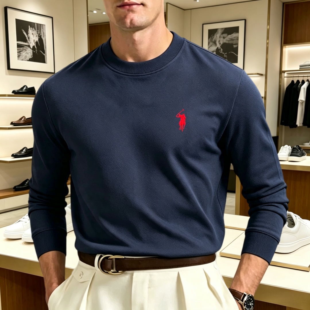 Mens Fashion Top - Мягкая хлопковая мужская футболка с длинным