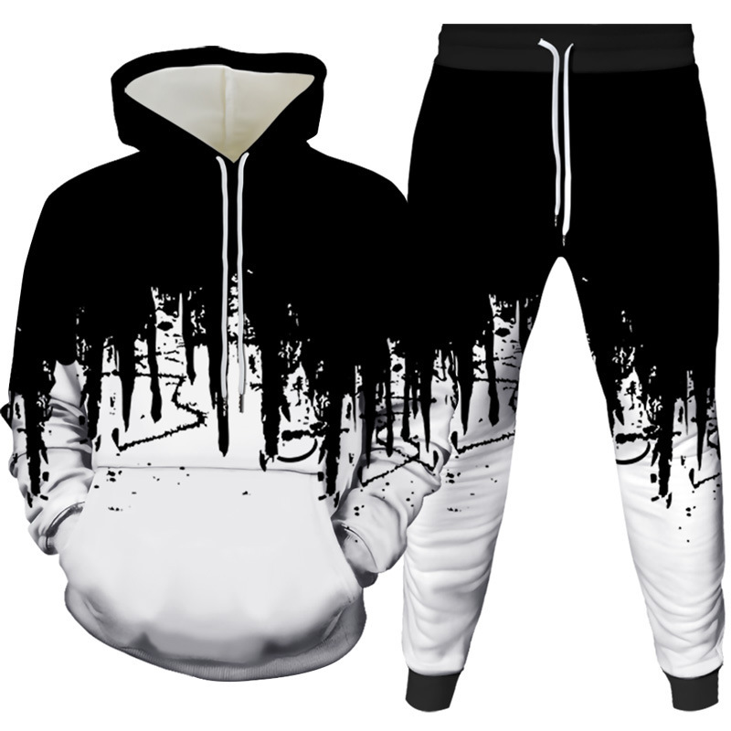 Men'S Fashion Clothing - Тушью с 3D принтом, комплекты с