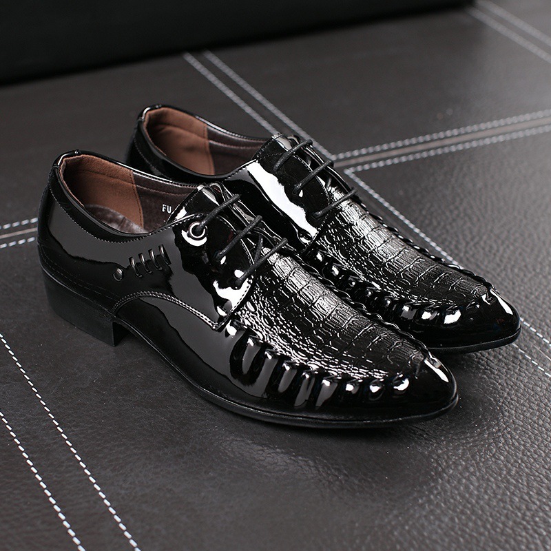 Oxford Shoes Brogue - Мужские модельные кожаные туфли на шнуровке,