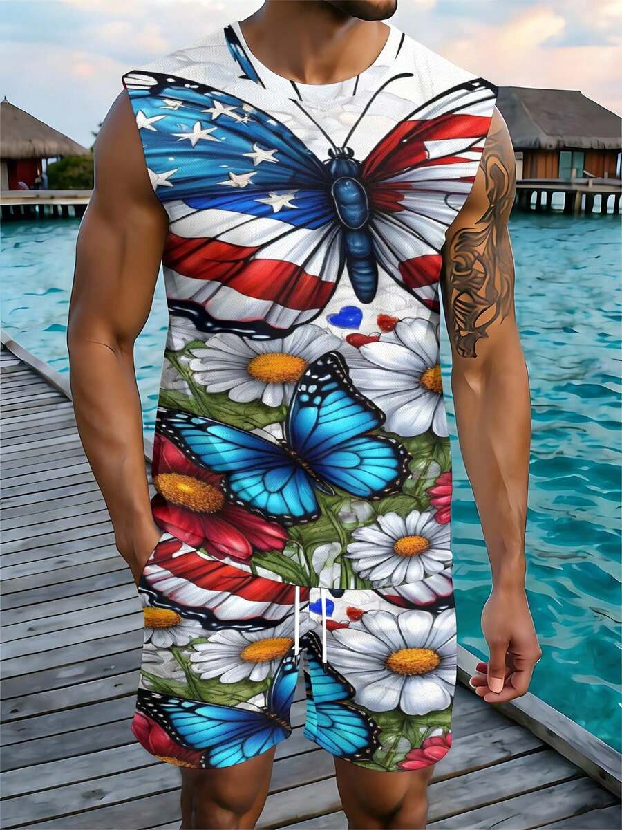 Mens Fashion Top - Повседневный модный комплект 2026: европейский и