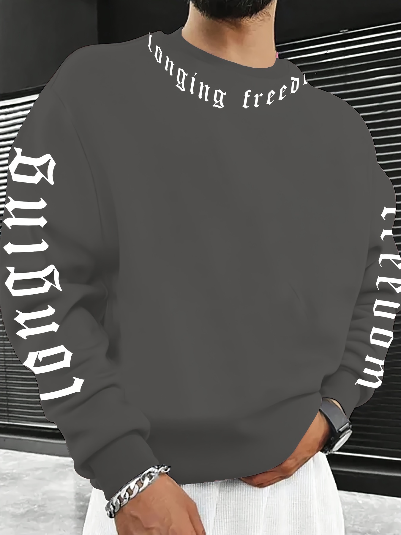Мужской свитшот с круглым выре – обзор и цена Men'S Fashion Clothing