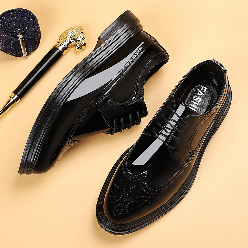 Мужские лакированные туфли-бро – обзор и цена Oxford Shoes Brogue