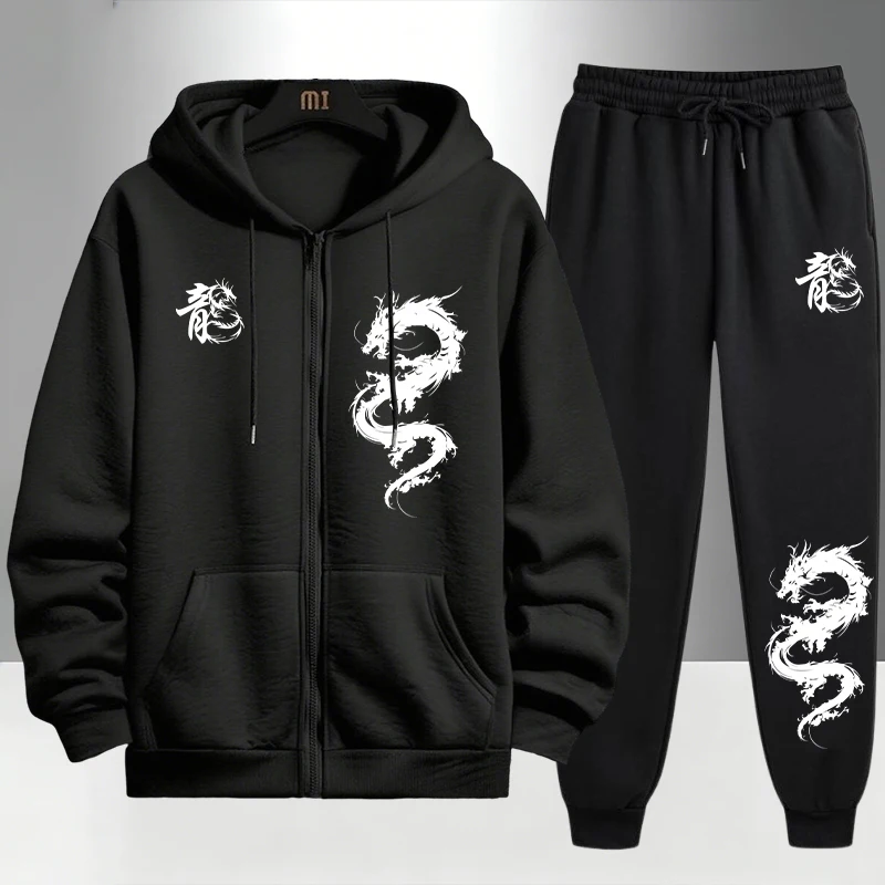 Мужской спортивный костюм с пр – обзор и цена Men'S Fashion Zipper Hoodie