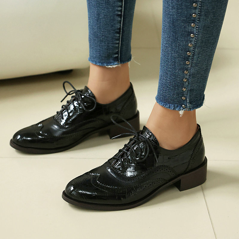Женские туфли-оксфорды с принт – обзор и цена Oxford Shoes Brogue