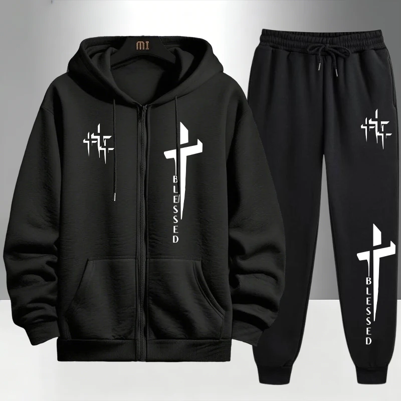 Мужской спортивный костюм Urba – обзор и цена Men'S Fashion Zipper Hoodie