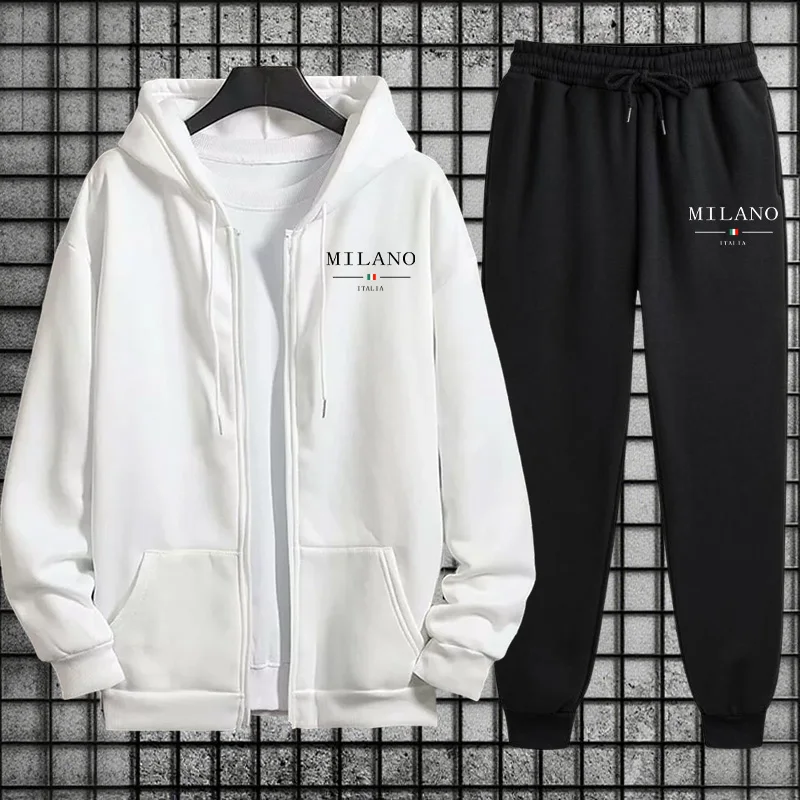 Мужской спортивный костюм Весн – обзор и цена Men'S Fashion Zipper Hoodie