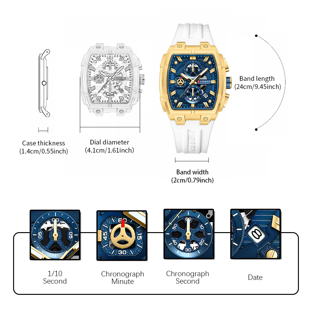 Роскошные винтажные часы CURRE – обзор и цена Fashion Mens Watches