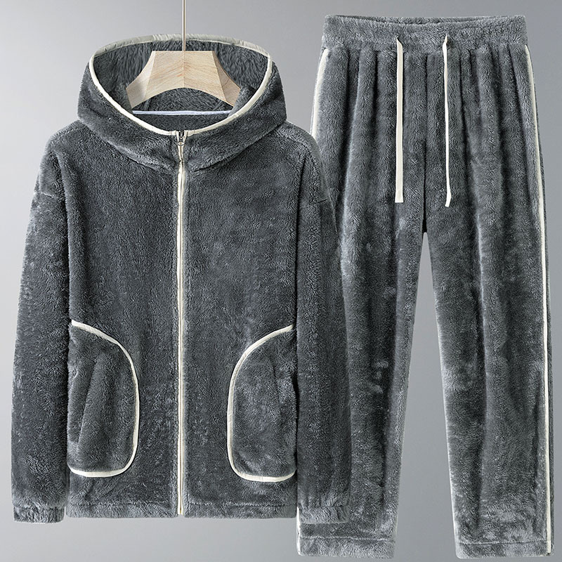 Новый мужской зимний комплект  – обзор и цена Men'S Fashion Zipper Hoodie