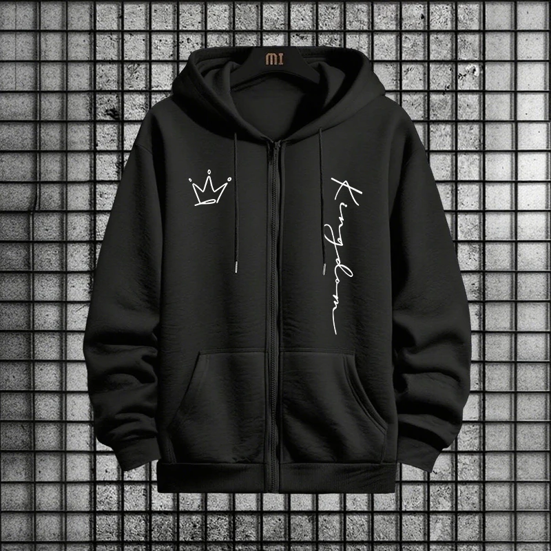 Мужской комплект: худи с принт – обзор и цена Men'S Fashion Zipper Hoodie