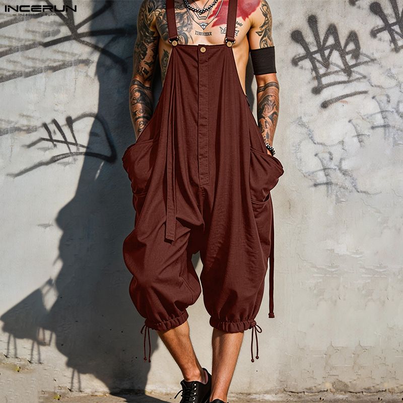 Мужские комбинезоны INCERUN, о – обзор и цена Fashion Harness Men
