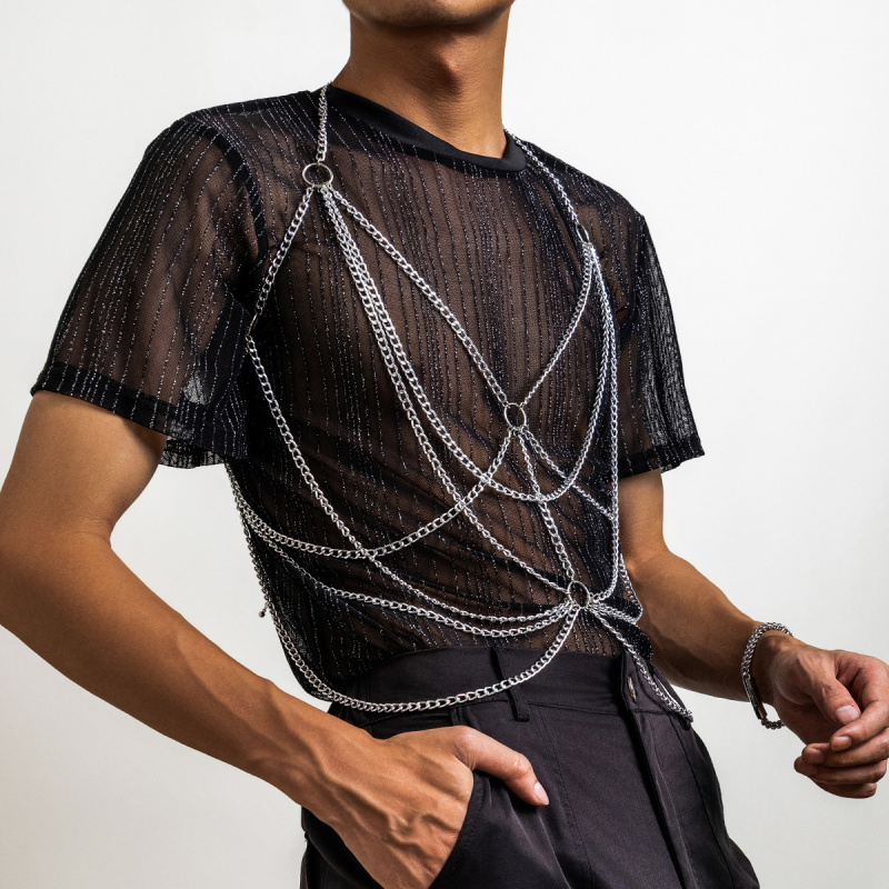 Мужской серебряный многослойны – обзор и цена Fashion Harness Men