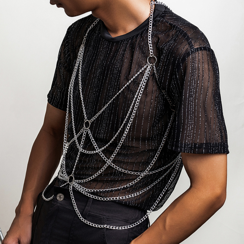 Мужской серебряный многослойны – обзор и цена Fashion Harness Men