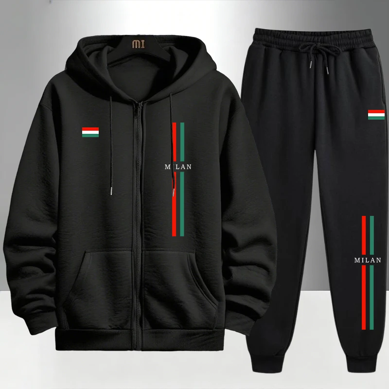 Мужской спортивный костюм 2026 – обзор и цена Men'S Fashion Zipper Hoodie