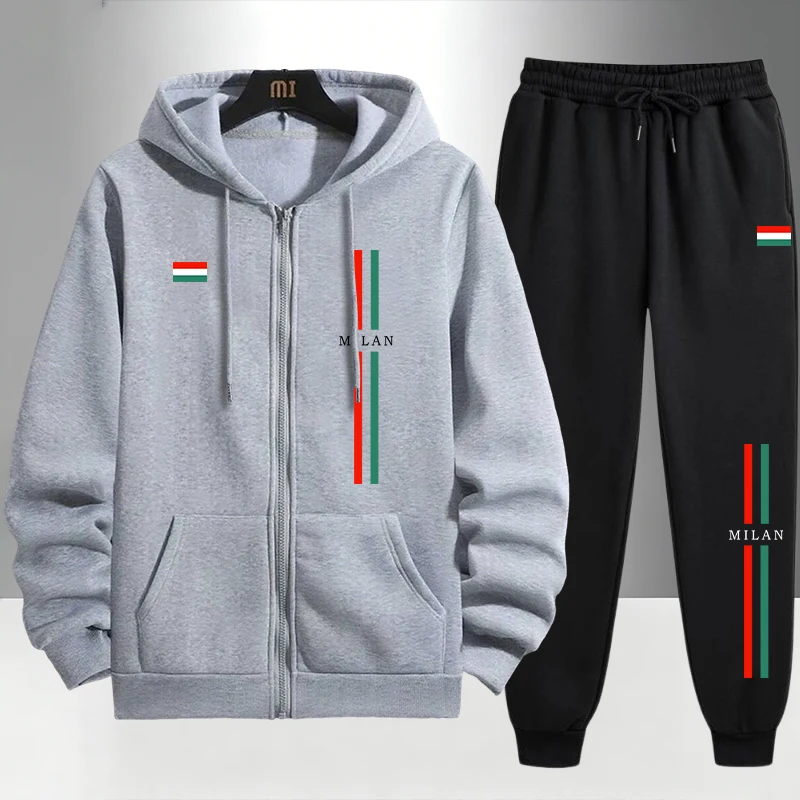 Мужской спортивный костюм 2026 – обзор и цена Men'S Fashion Zipper Hoodie