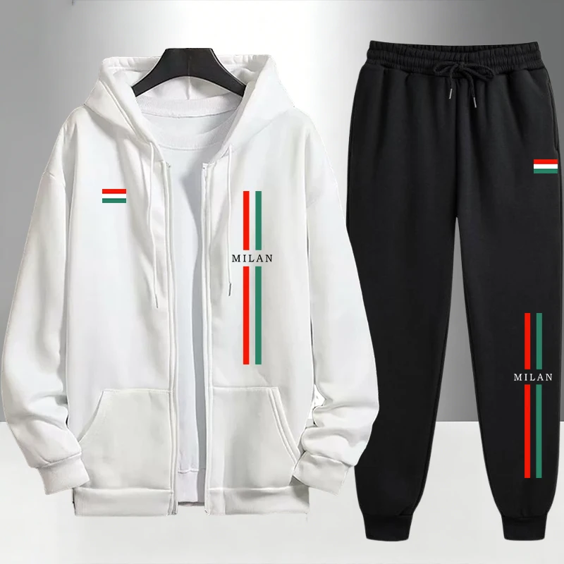 Мужской спортивный костюм 2026 – обзор и цена Men'S Fashion Zipper Hoodie